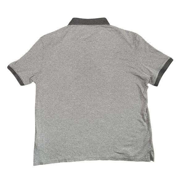 Calvin Klein - Mens Med - Liquid Touch Gray Striped Polo Cotton Shirt - Picture 2 of 10